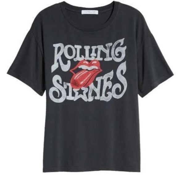 Daydreamer Tops - Daydreamer Rolling Stones Graphic Boyfriend Tee